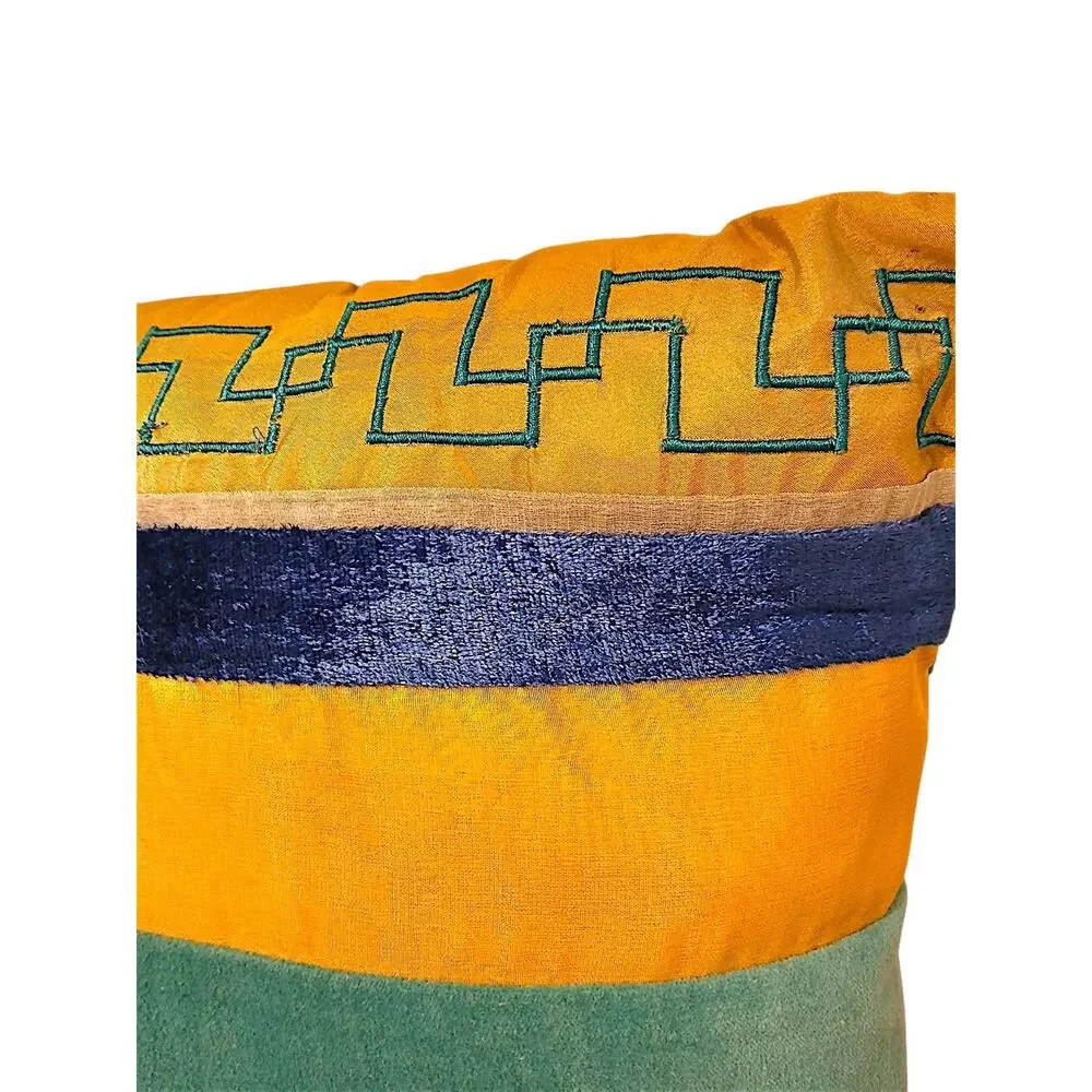 Velvet‎ Chiffon Patchwork Pillow Exotic 18